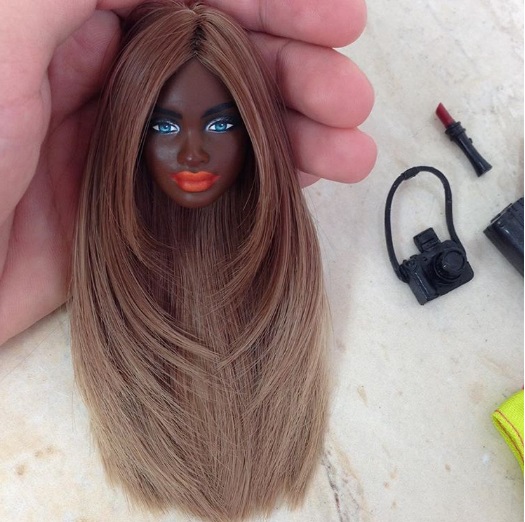 Tóc Ngắn, tóc nhuộm, tóc thật làm Đẹp cho búp bê Barbie